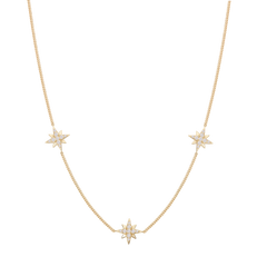 Illume 14K Gold Triple Star Diamond Necklace