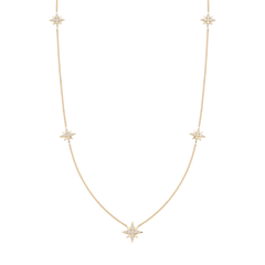 Illume 14K Gold Five Star Diamond Necklace