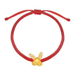 Chinese Zodiac 24K (999) Gold Red String Bracelet