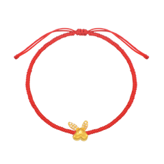 Chinese Zodiac 24K (999) Gold Red String Bracelet