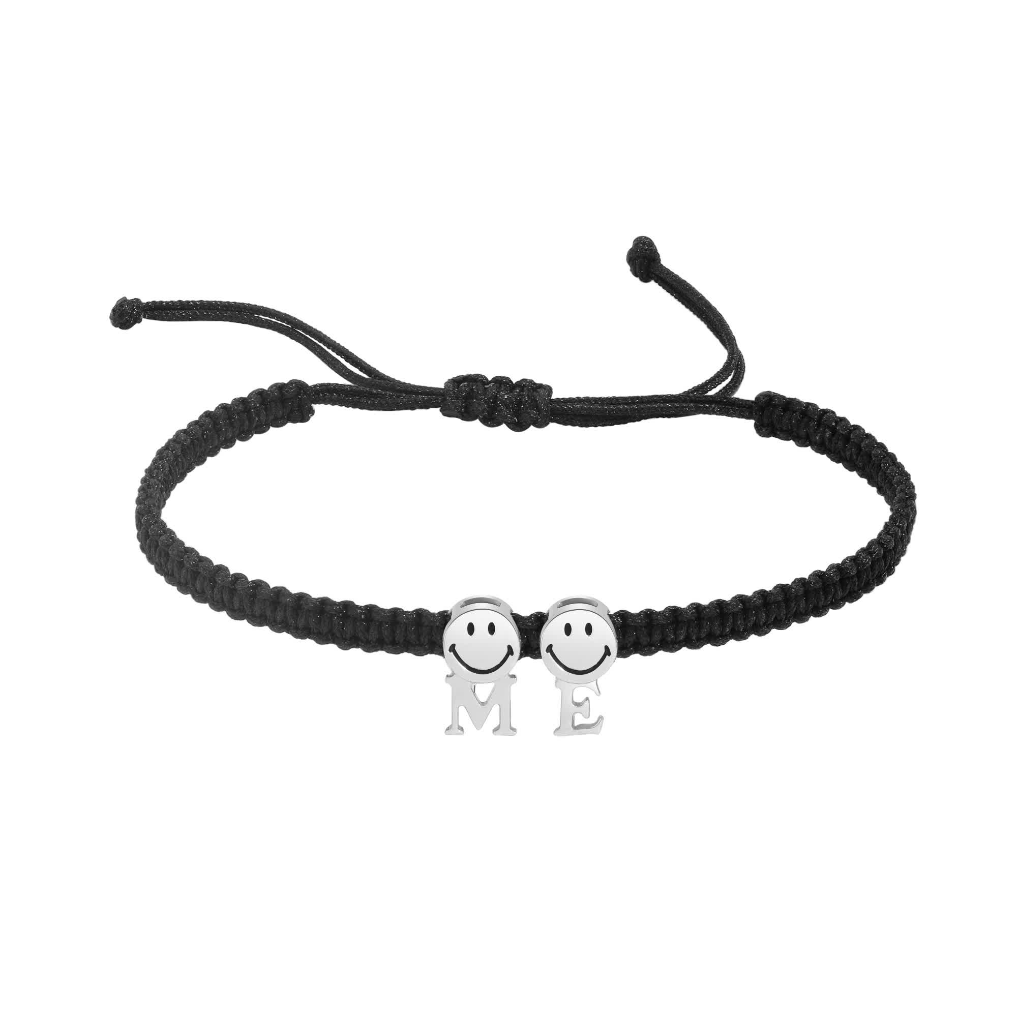 KKLUExSMILEY® Smiley Platinum Red Cord Bracelet