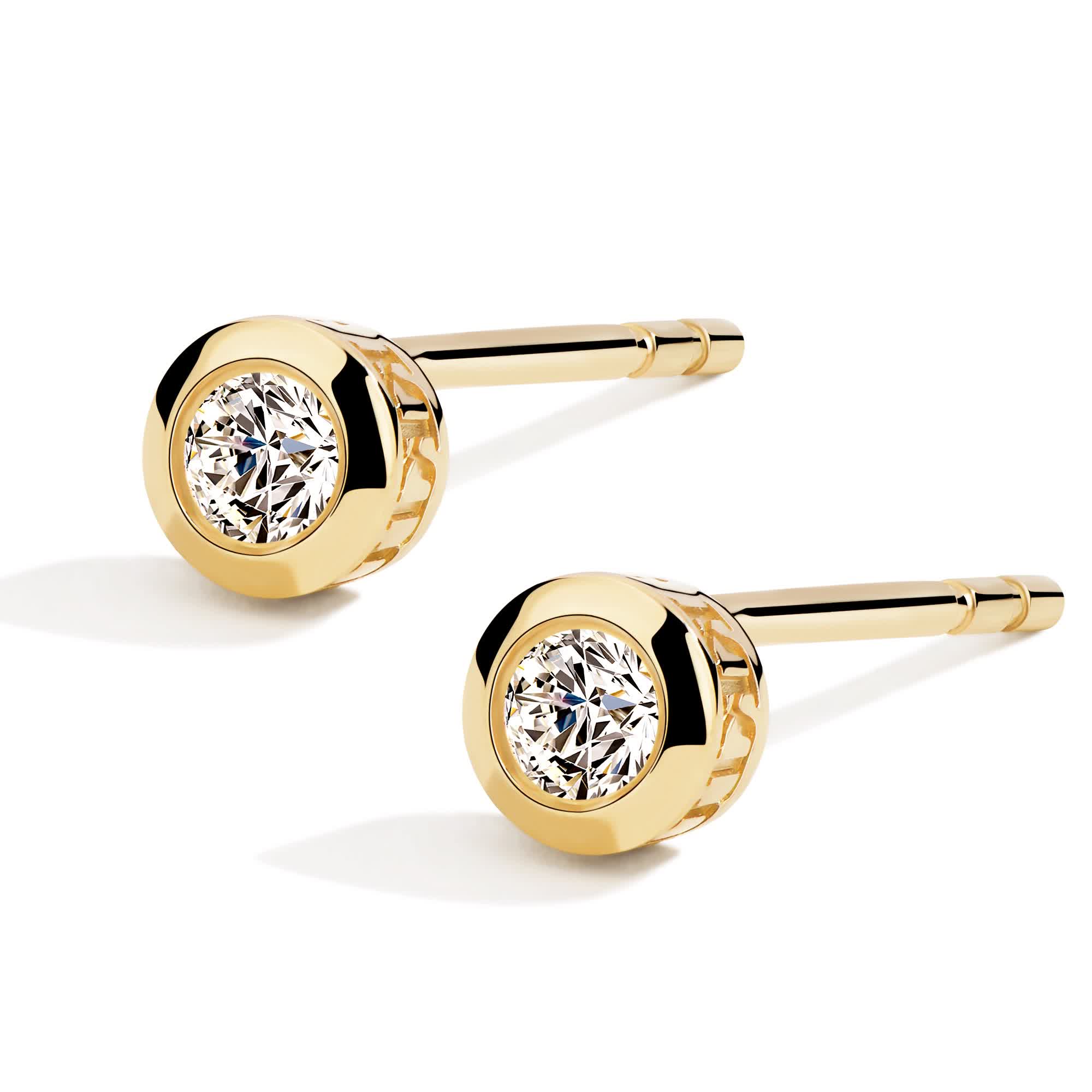 D Muse- 18K Diamond Gold Earring