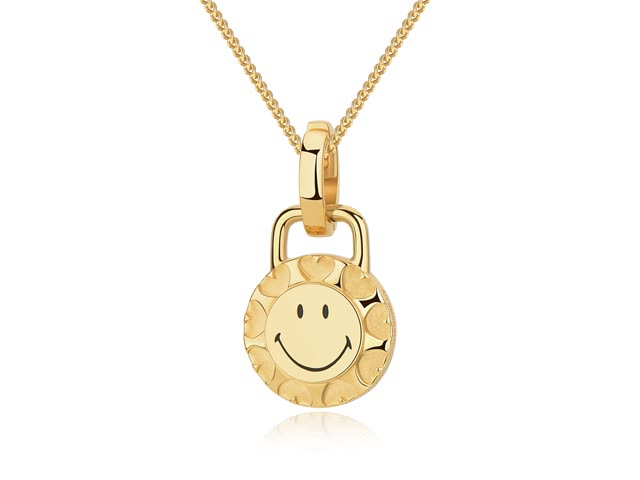 Smiley-18K Sunshine Gold Pendant Necklace