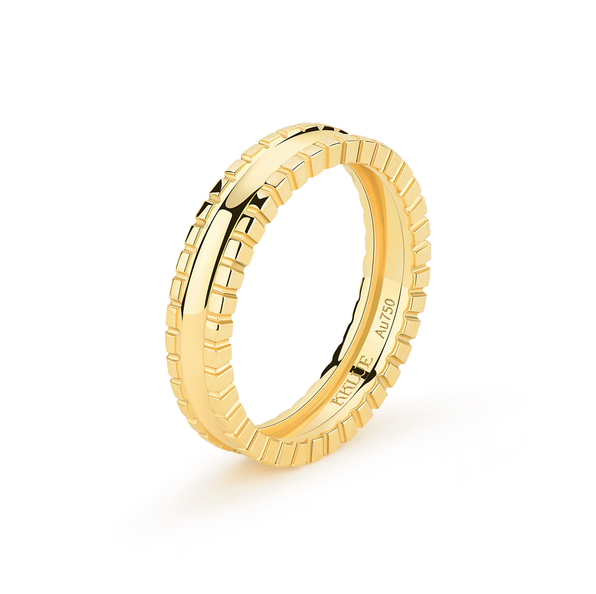 Unlock Marks-18K U-Shape Gold Ring