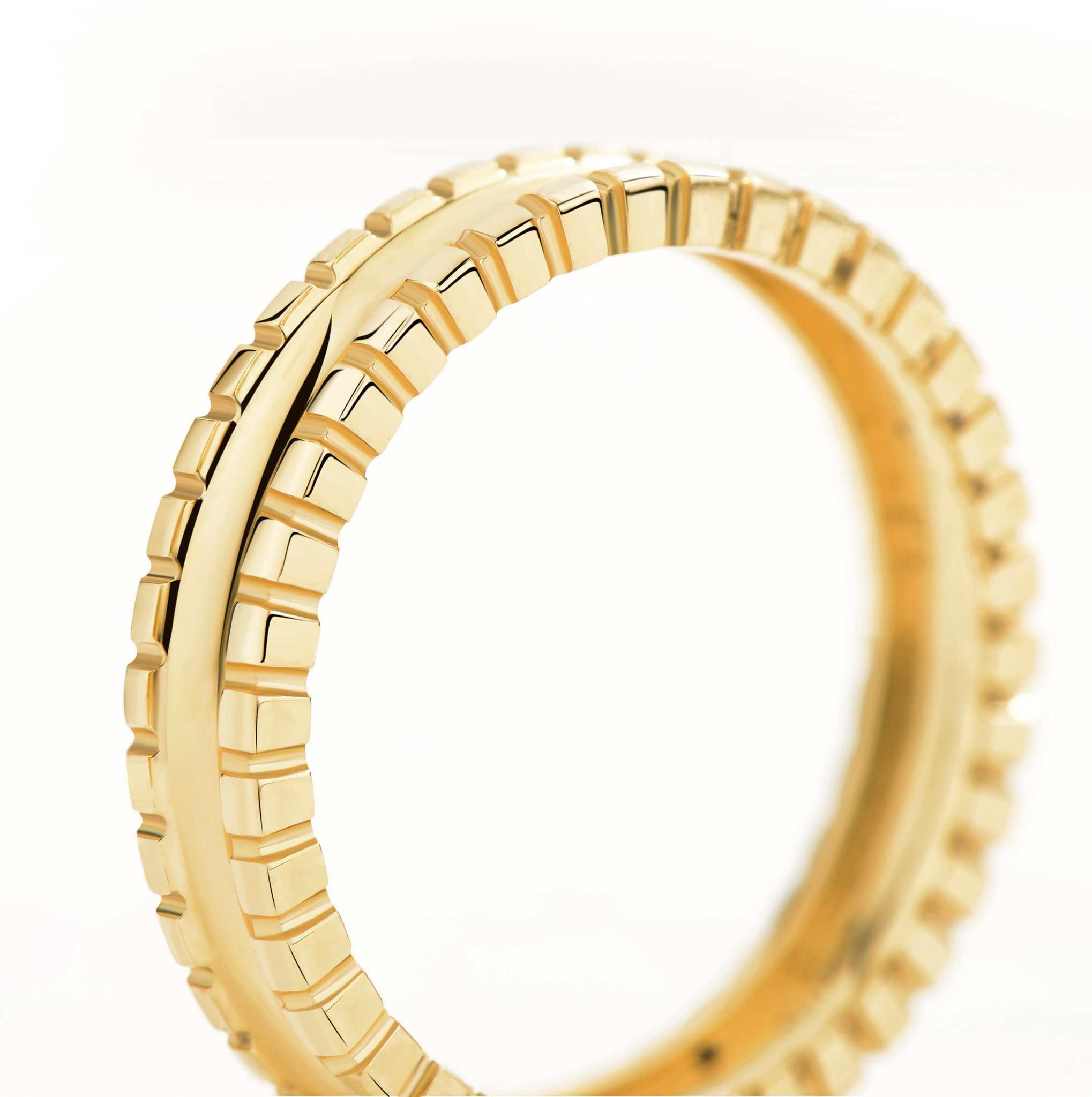 Unlock Marks-18K U-Shape Gold Ring