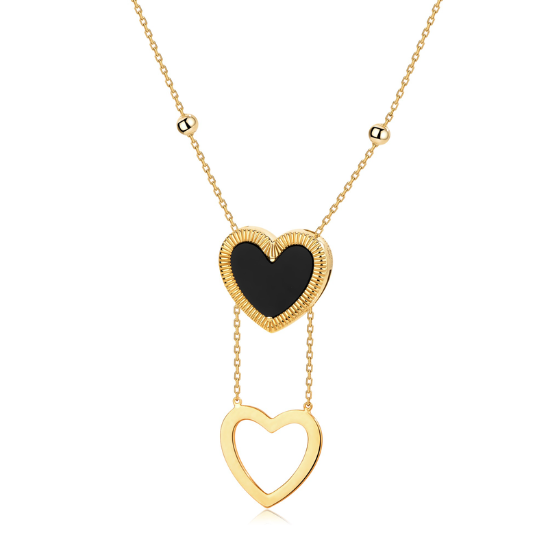Flip- Love Letter 18K Double-Sided Heart Necklace