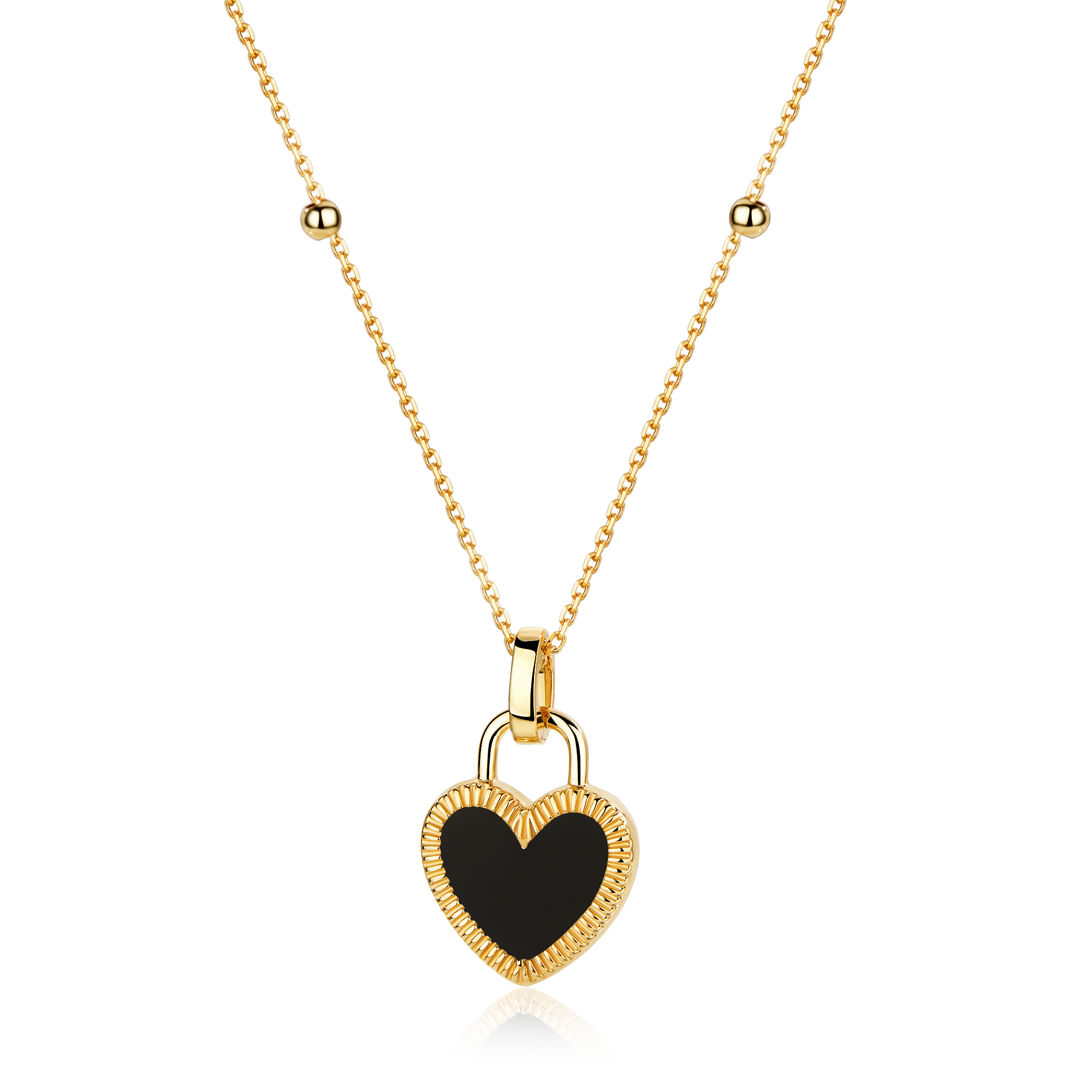 Flip Collection - 18K Double-Sided Heart Necklace