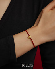 Chinese Zodiac 24K (999) Gold Red String Bracelet