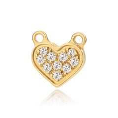 Moment 18K Heart Flat Charm