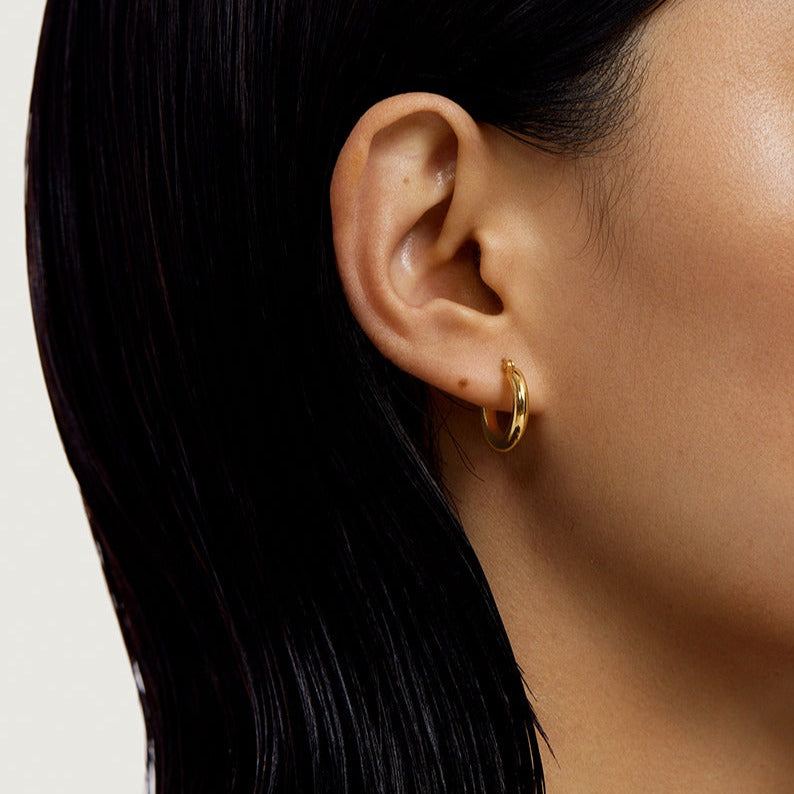 Essential 18K Gold Bold Hoops Earring