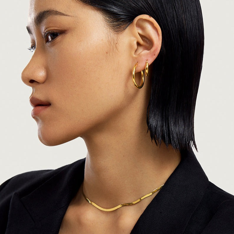 Essential 18K Gold Bold Hoops Earring