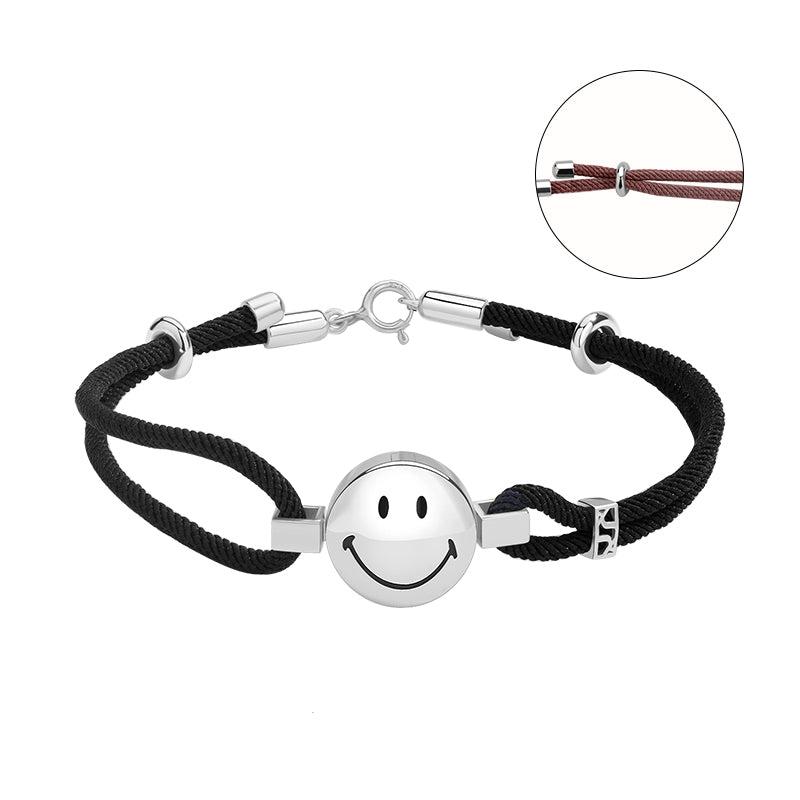 KKLUExSMILEY® Smiley Silver Colourflex String Bracelet