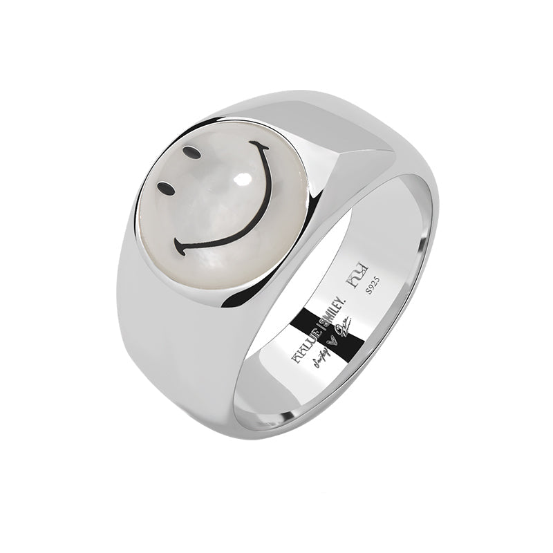 Ryuji Smiley Silver Double-Faces Ring