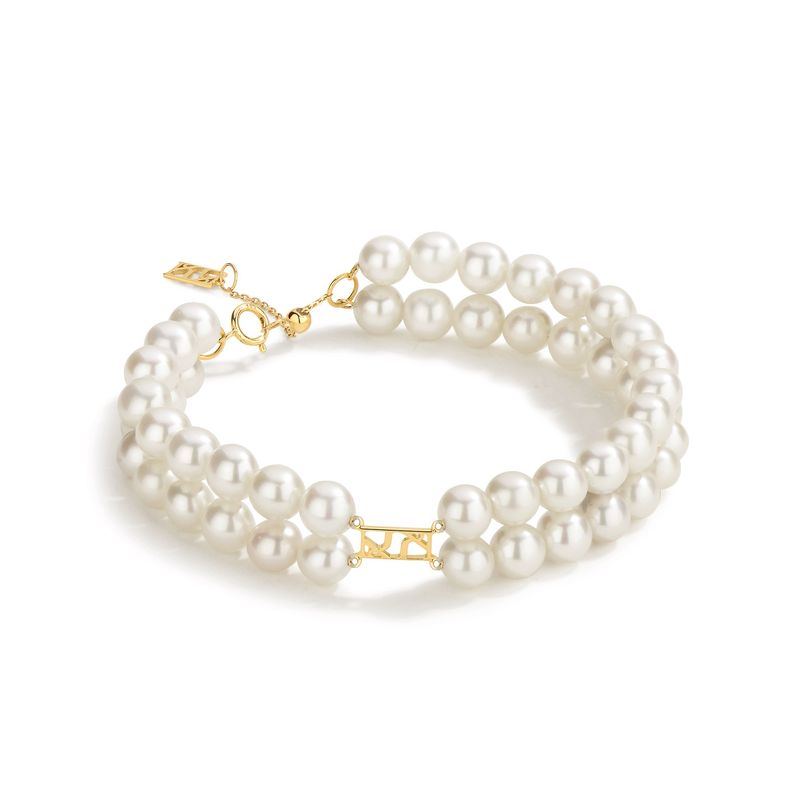 SOL Collection- 5.5mm Pearl Double Layering Bracelet