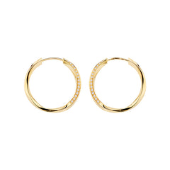 Essential 14K Diamond Pavé Soft Twist Hoop Earrings
