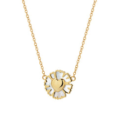 Daisy Heart 14K Gold Mother-of-Pearl Necklace