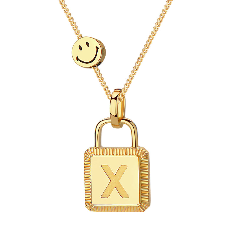 KKLUExSMILEY®  Unlock Gold Bead Personalized Necklace