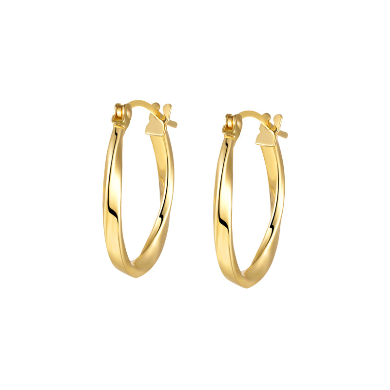 14K Gold Mobius Earrings