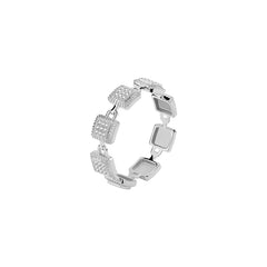 Unlock Platinum Diamond Lock Infinte Ring