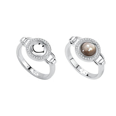 Ryuji Smiley Sterling Silver Reversible Mother-of-Pearl Halo Ring