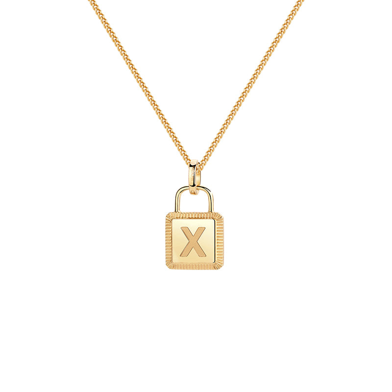 14K Unlock Classic Lock Necklace