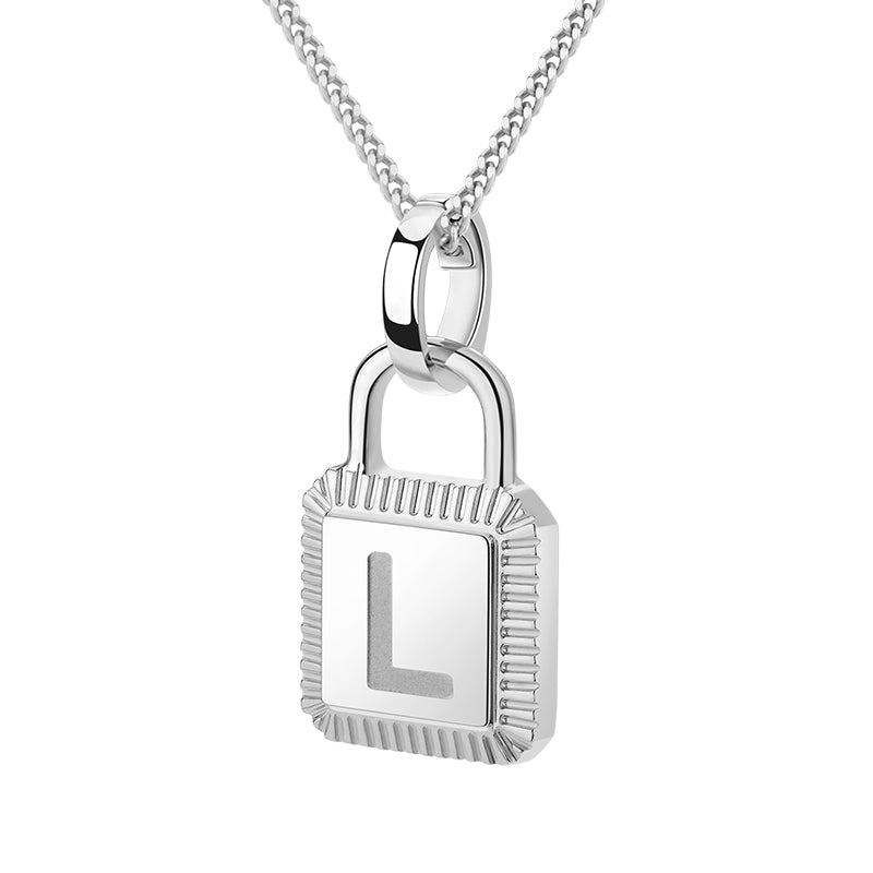 Unlock Platinum Lock Gold Personalised Necklace