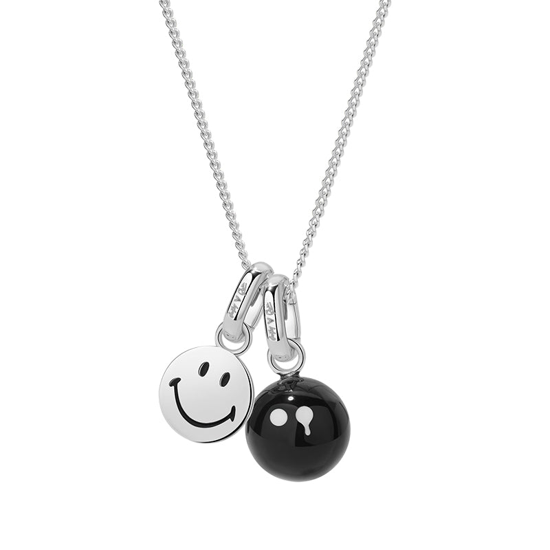 Ryuji Smiley Silver Double-Faced Necklace