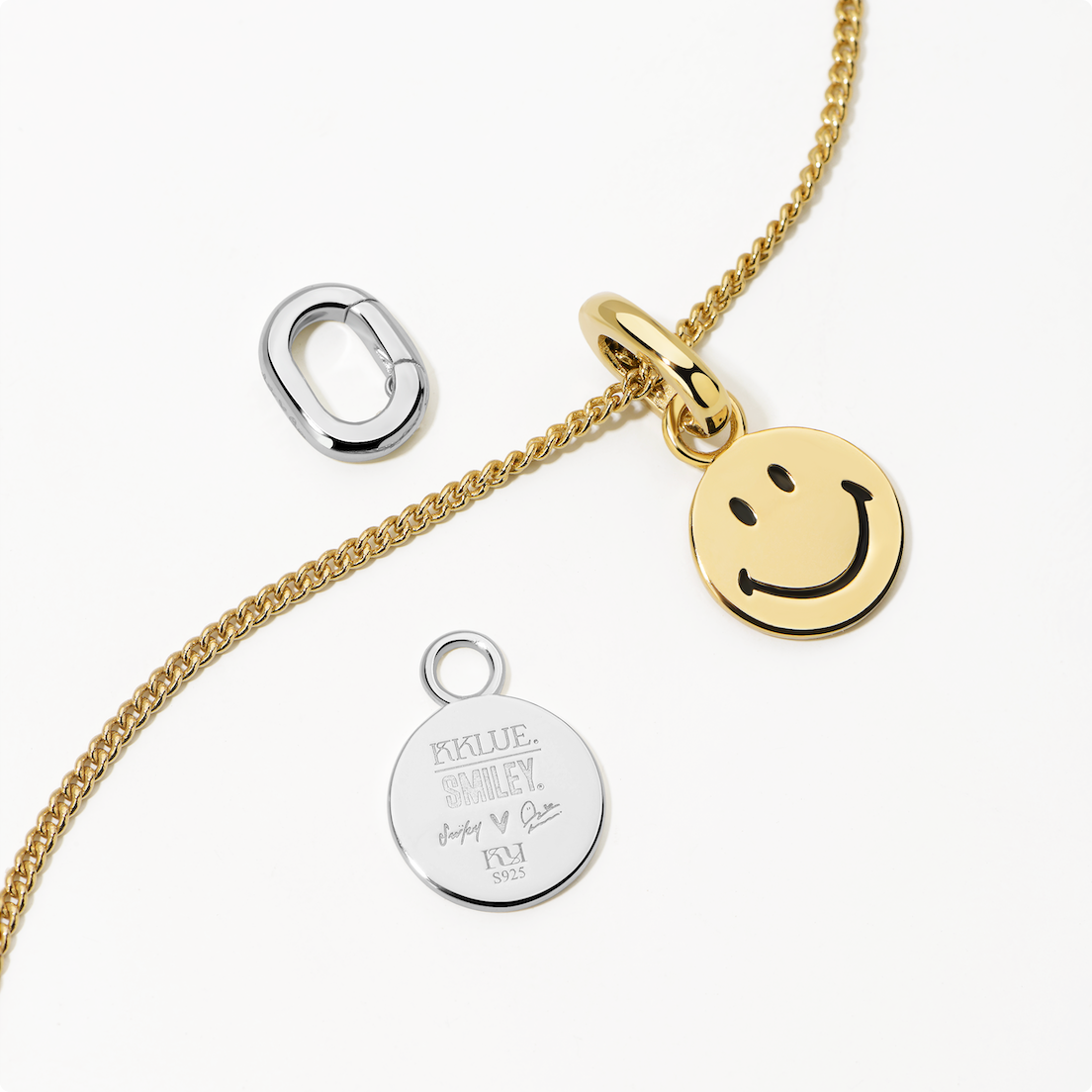 Ryuji Smiley Silver Double-Faced Necklace