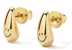 SMILEY® Silver Teardrop Stud Earring