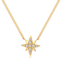 Illume 9K Gold Single Diamond Star Necklace