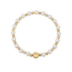 Smiley Gold Vermeil Pearl Bracelet