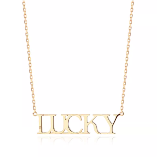 Moment Nameplate Personalized Letter Necklace