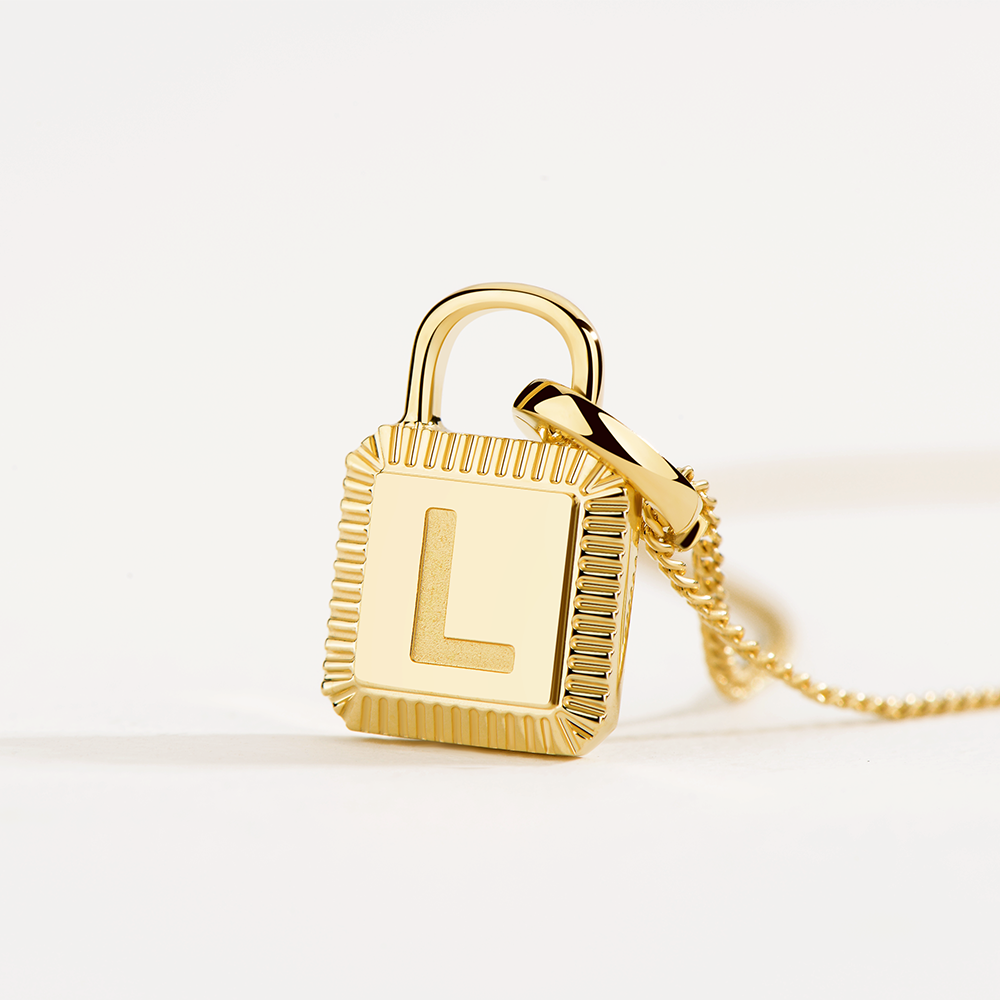 Unlock Classic - 18K Lock Personalized Gold Necklace