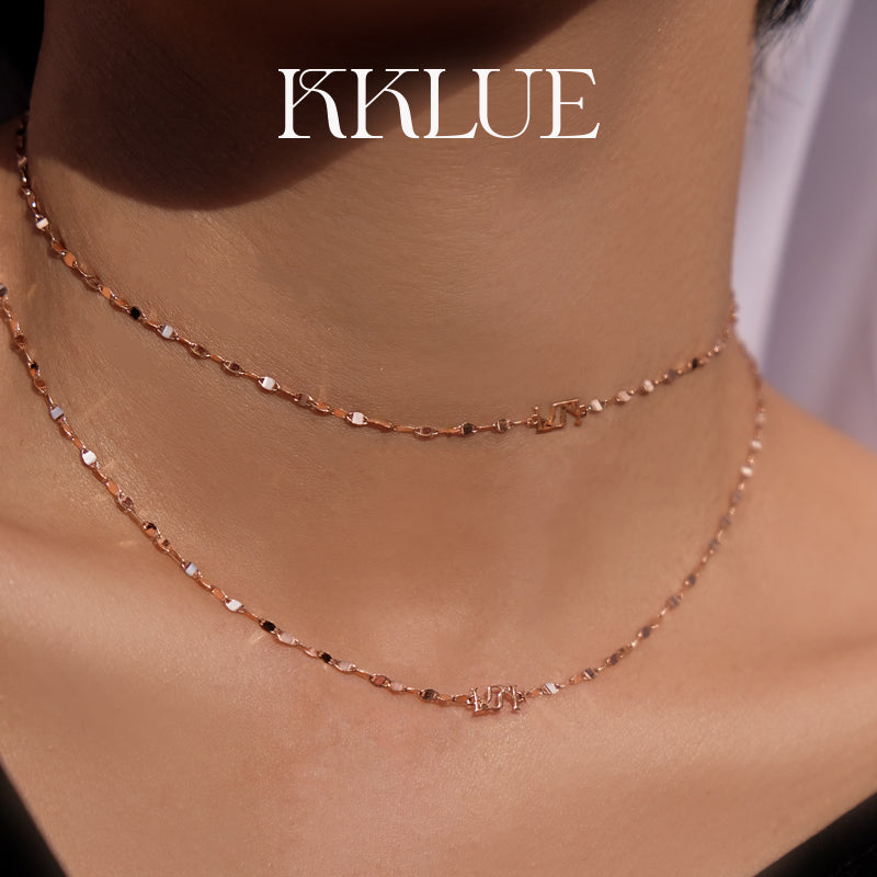 Shine Collection - 18K Gold Chain Choker (Rose Gold)