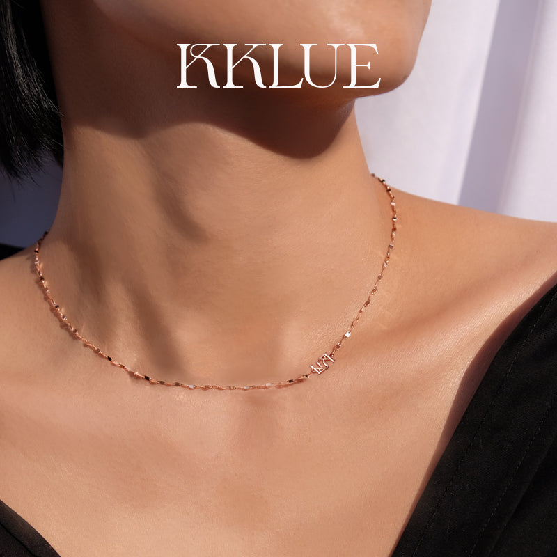 Shine Collection - 18K Gold Chain Choker (Rose Gold)