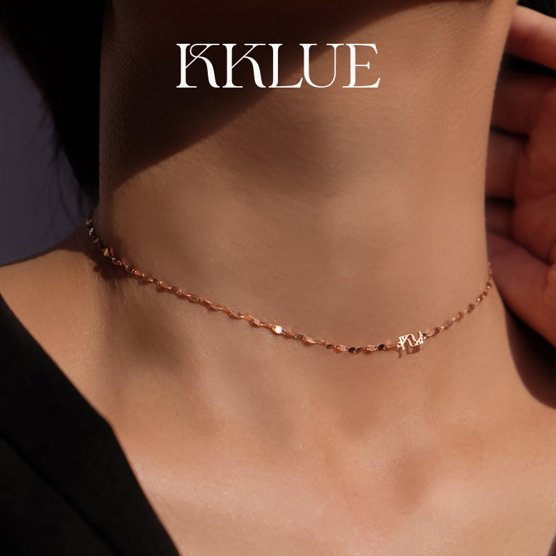 Shine Collection - 18K Gold Chain Choker (Rose Gold)