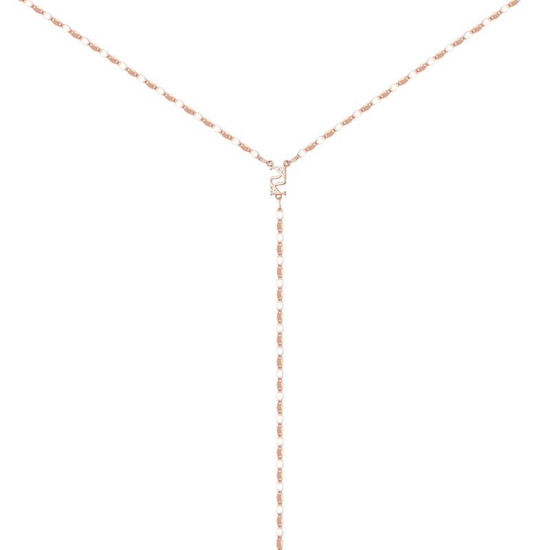 Shine Collection - 18K Gold Y-Shape Necklace (Rose Gold)